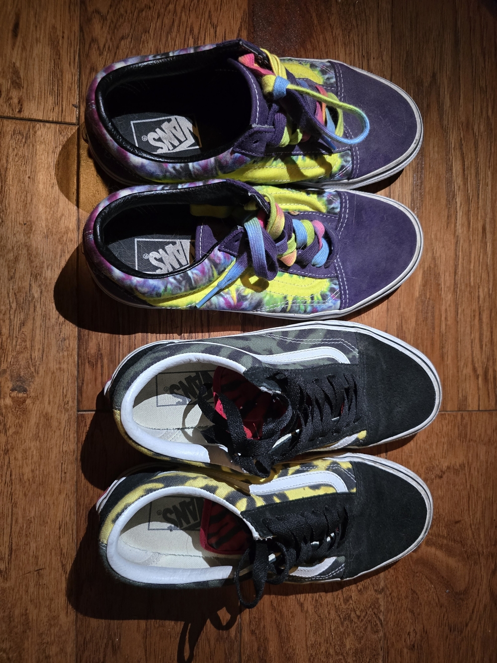 2 Pairs Of Vans Womens Tie-Dye Shoes
